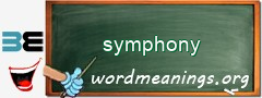 WordMeaning blackboard for symphony